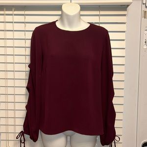 Vince Camuto Burgundy Long Sleeve Top XS